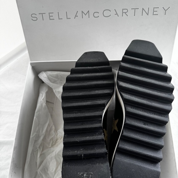 Stella McCartney Elyse Stars Black Platform Sneakers 38.5 - New Never Worn - Picture 5 of 8